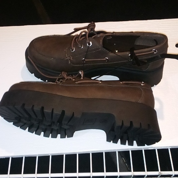 No Boundaries Shoes - Women's Brown Platform Shoes Black Chunky Heel Size 10.  NWOT